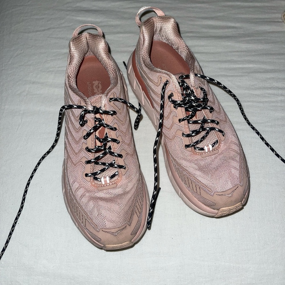 Outdoor Voices x Clifton Hoka Sneakers Pink (original laces comes with)